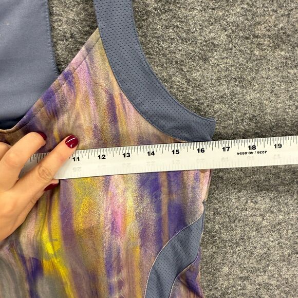 Unbranded Activewear Tank Women M Medium Blue Colorblock V-Neck Sleeveless - Picture 4 of 7